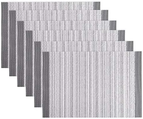 SICOHOME Placemats Set of 6,Silver Place Mats for Home, Party, Wedding