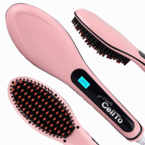 Cellto brush hair straightener, instant magic silky str…