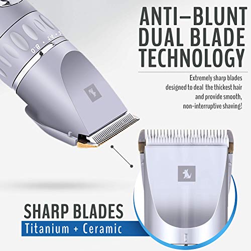 Dog Clippers Professional Dog Grooming Clipper Low Noise Rechargeable