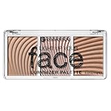 essence | Light Up Your Face Luminizer Palette, 10 Ready, Set, Glow! | Glowing Highligther Powders - Nude, Rose, Golden