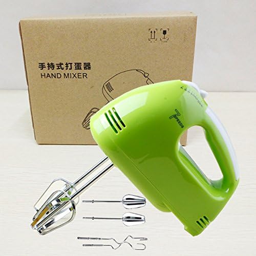 Electric Hand Mixer 7 Speed with Built-in Storage Case - 100 Watt Power Egg Beater Handheld Kitchen Mixer Stainless Steel Beaters Blades - Electronic Compact Mini Small Lightweight (Hand Mixer)
