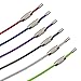 Keychain, Wisdompro 20 Pack of 4.3 Inches Stainless Steel Wire Ring 2mm Cable Loop Rings for Hanging Luggage Tag, Keys and ID Tag Keepers - Multicolor