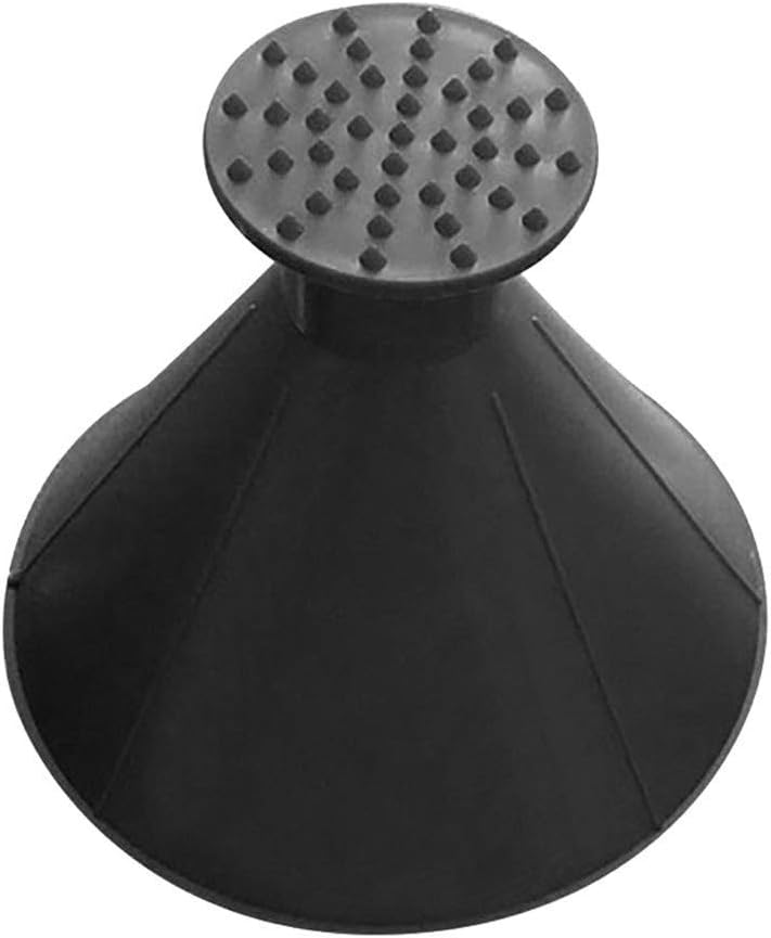 Prettyui Car Windshield Ice Scraper Tool Cone Shaped Outdoor Round Funnel Snow Removal Tool (Black)