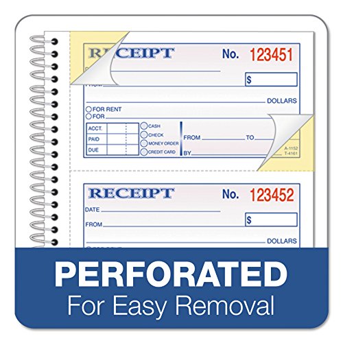TOPS Money/Rent Receipt Book, 2Part, Carbonless, 11 x 5.25 Inches, 4