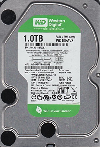 WD10EAVS-00D7B1, Western Digital 1TB SATA 3.5 Hard Drive