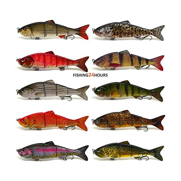 4-Multi-Jointed-Fishing-Hard-Bait-Lure-Life-like-Minnow-Bass-Pike-NEW