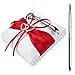 KANECH Wedding Pillow Set, Wedding Flower Basket and Ring Pillow, Red Satin