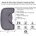 Tech Love Electric Heating Pad for Neck Shoulder and Upper Back Pain Relief Moist/Dry Heated Pad with Auto Shut Off 14” x 22” - Charcoal Gray