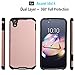 Alcatel Idol 4 / Alcatel Nitro 4 Case, Starshop Hybrid Heavy Duty Rugged Impact Advanced Armor Soft Silicone Cover With [Premium Screen Protector Included](Rose Gold)
