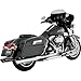 Vance & Hines 16763 Twin Slash 4 Rounds Chrome Slip On Mufflers For Harley-Davidson Touring 1995-2016 Bikes