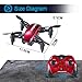 HASAKEE H6 Foldable RC Mini Drone with Altitude Hold and Headless Mode 2.4GHz 6-Axis Gyro Pocket Quadcopter with One-Button 360° Flip,Fun Gift