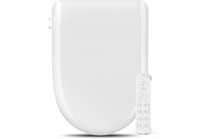 FVZ Smart Bidet Toilet Seat- Bidet Attachment for Toilet with Warm Water & Dryer, Feminine & Child Wash, Self-Clean Stainless Steel Nozzle, Adjustable Water Pressure, Slow Close Lid