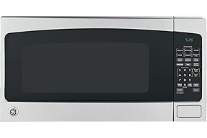 GE Compact Countertop Microwave Oven, 0.7 Cubic Ft., 700-watt Capacity, 6 Auto Cooking Settings, Chi...