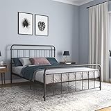 DHP Winston Metal Platform Bed with Rustic Design