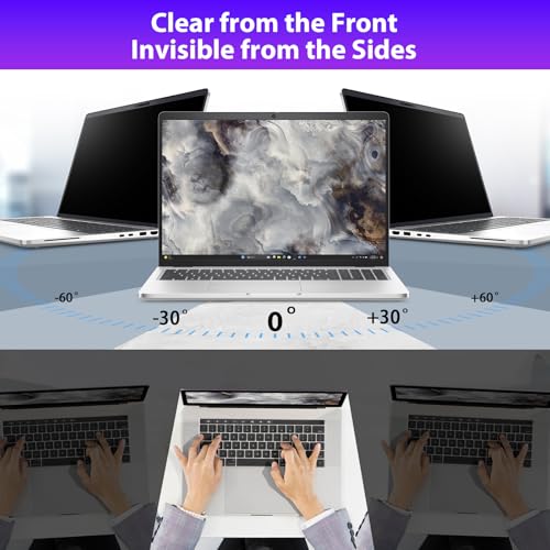 STARY Laptop Privacy Screen 14 Inch Removable, 16:10 Aspect Ratio Anti Spy Blue Light Glare Laptop Privacy Shield for Dell/Hp/Acer/Lenovo/ThinkPad/Samsung/Asus/Sony