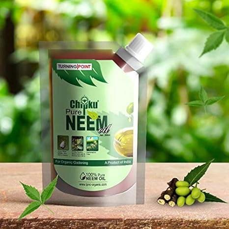 B Natural Organic Cold Pressed,Pure Neem Oil For Spray On Plants & Garden 200 ml Pouch With