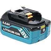 HAPPLYS Upgraded 8.0Ah Replacement for Makita 18V Battery Compatible for Makita 18V Batteries BL1860B BL1815B BL1830B BL1850B BL1840B Cordless Tools (Blue)