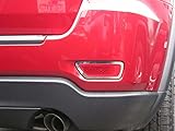 Rear Bumper Marker Chrome Trim Accents Fit 2011-2018 Jeep Grand Cherokee