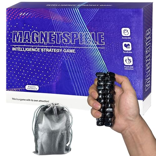 51TcFeaXRgL Tkgeoue Schachbrett Magnetisch Schach,Tisch-Magnetspiel,Kampfschach Mit Magnetisch,Magnetisches Schachspiel,Pädagogisches Dame-Spiel, Puzzle Checkers Spiel, Magnetisches Schachspiel