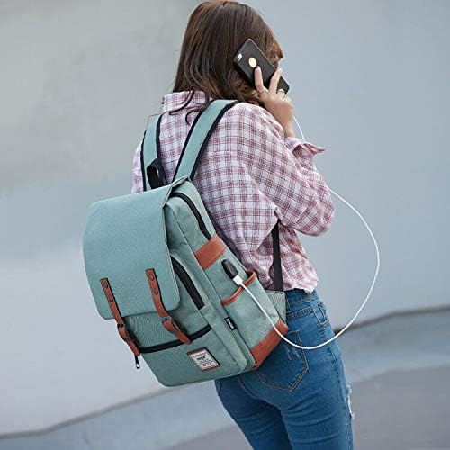 MANCIO Slim Vintage Laptop Backpack For women,Men For Travel, College,School Dayparks, Fits up to 15.6Inch Macbook 6 MANCIO Slim Vintage Laptop Backpack For women,Men For Travel, College,School Dayparks, Fits up to 15.6Inch Macbook