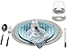 KOUBOO Round Rattan Charger Plate, White Wash (Pack of 2), 12.5 inches x 12.5 inches