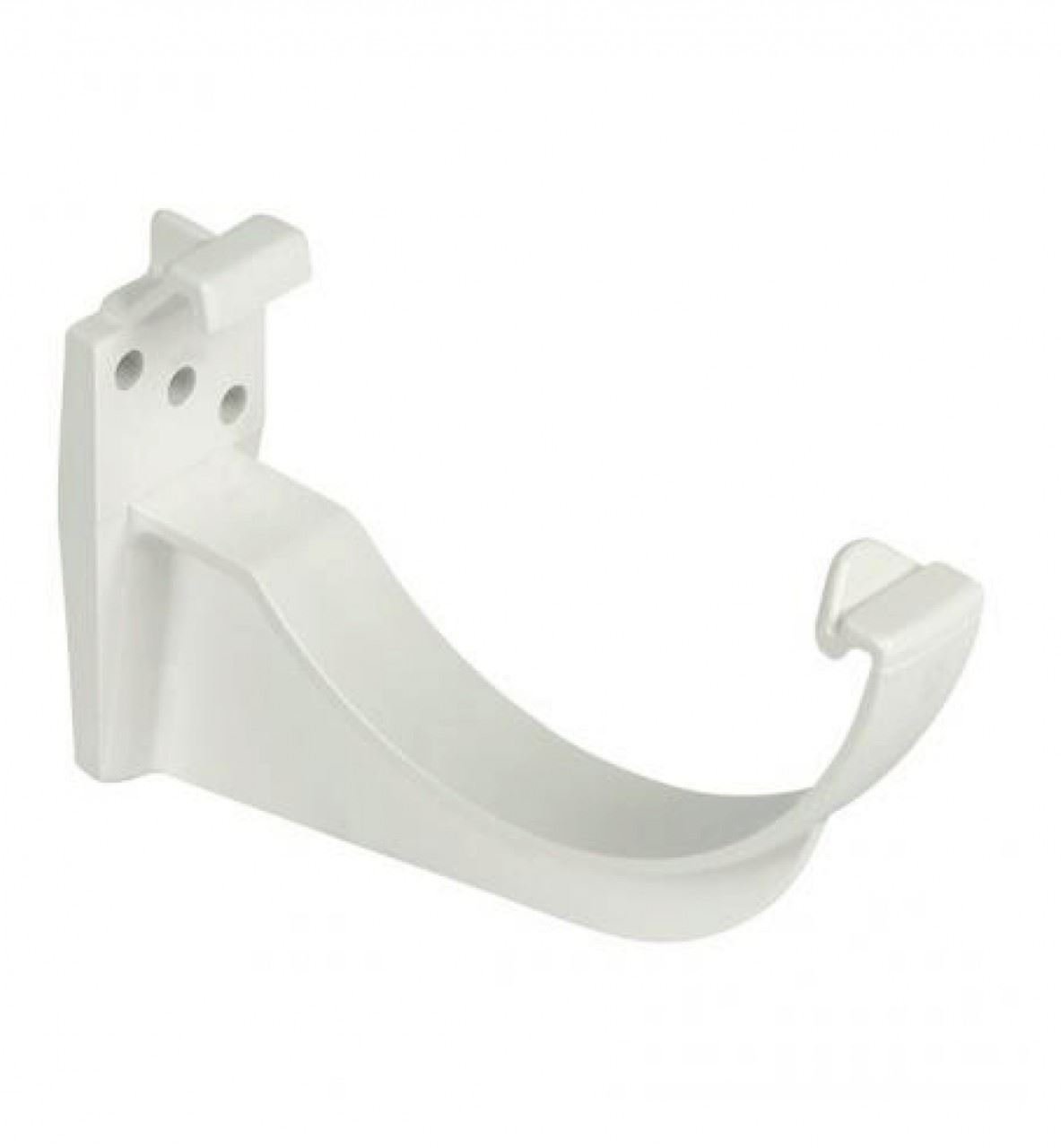 FLOPLAST 112mm Half Round Fascia Gutter Bracket - White - Bag of 2