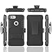 iPhone 7 Plus Case, 2-Pack Screen Protector & Belt Clip & Kickstand & Card Holder TORUBIA Combo Heavy Duty Dual Layer Shockproof Full Body Extreme Protective Cover Holster for iPhone 7 Plus - Black