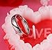Men Women Ring, GerTong His and Hers Stainless Steel Heart Shape Real Love Promise Ring Wedding Band (Mens Ring Size 10)