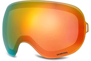 VANRORA X-Mag Ski Goggles Replacement Lens, Extra Snowboard Goggles Lens, Anti-Fog & 100% UV Protection