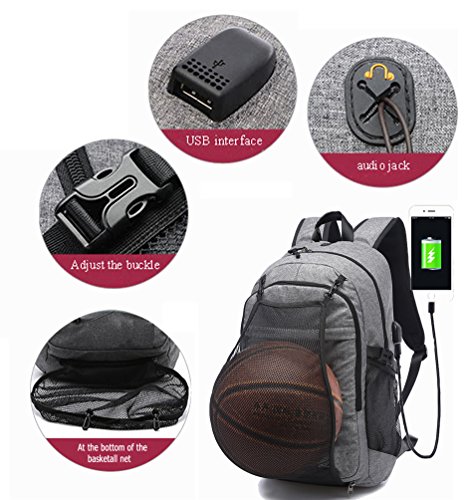 image for Gudui 15.6 Laptop Backpack, Water Resistant Casual Travel USB College 
