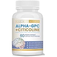 Alpha GPC + Citicoline Capsules – Natural Brain Support & Focus | Cognitive Wellness Supplement | 60