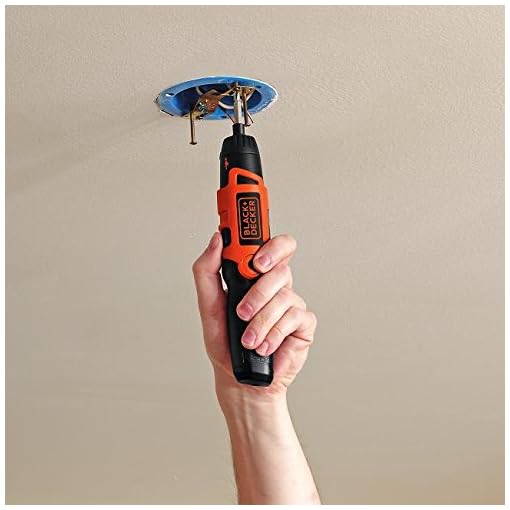 BLACK+DECKER Electric Screwdriver, Cordless, 180 RPM, 3.6V, Spindle Lock with Pivoting Handle, Charger and 2 Hex Shank Bits Included (Li2000) - Image 6