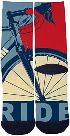 VarClouds Men's Women's Custom Cycling Creative Casual Fashion Crew Socks Black