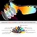 HODGSON Polarized Sports Sunglasses with 5 Interchangeable Lenses for Men Women Cycling Baseball Running Glasses, TR90 Unbreakable -Red