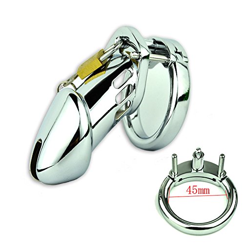 Metal Male Chastity Device, Adult Sex Toys Penis Male Defend Chastity Belt Lock Cage Hot Sale Free shippning (1.75)