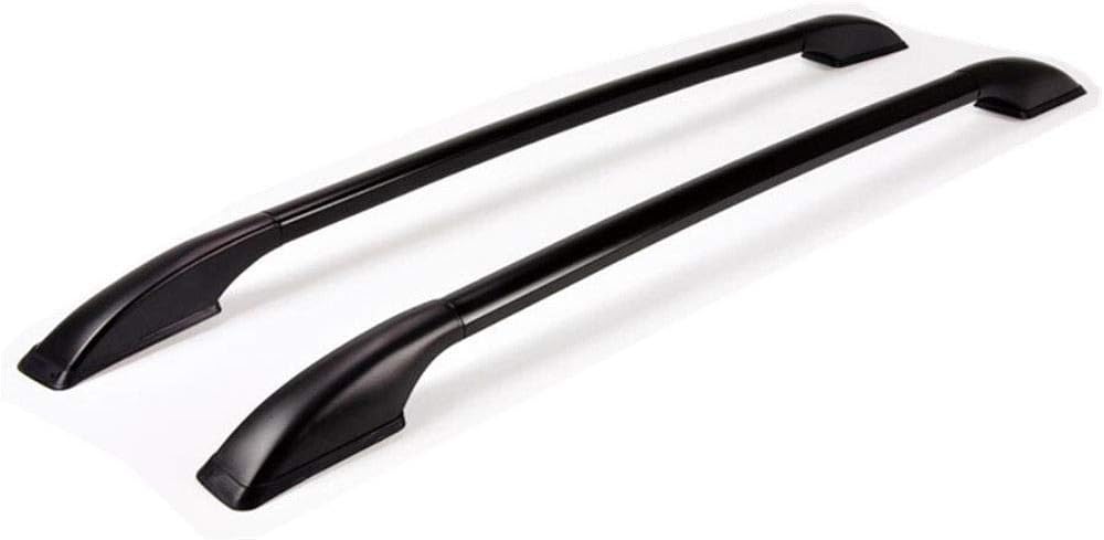 Youngshop Pack of 2 Universal Aluminum Roof Rack Stick on Car Top Side Rails Decoration for Mitsubishi Zinger Easy Install (Black)