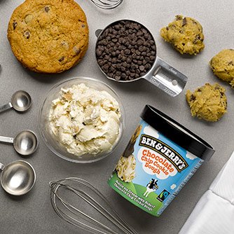 Ben & Jerry's - Vermont's Finest Ice Cream, Non-GMO - Fairtrade - Cage-Free Eggs - Caring Dairy - Responsibly Sourced Packaging, Chocolate Chip Cookie Dough, Pint (4 Count) - Thumbnail 4