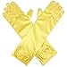 Yansion Princess Dress Up Party Costume Accessories Belle Gift Set For Princess Cosplay Tiara,Wand and Gloves(Yellow) (4 Pieces)