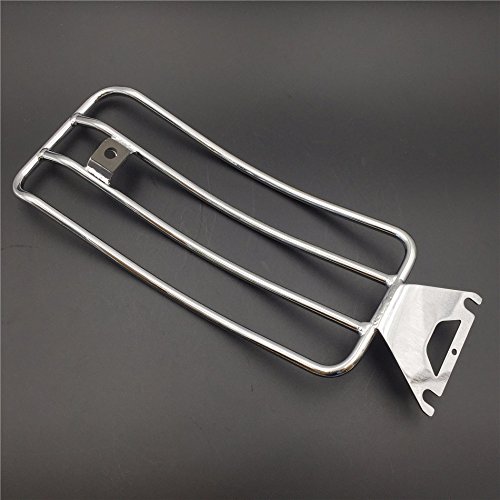 HK MOTO Motorcycle Chrome Steel Rear Shelf Fender Rack Plated Luggage Shelf 14"x6" For Harley Davidson FLHR Road King FLHRC FLHRS FLHT Electra Glide FLHX Street Glide FLTR Road Glide
