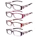 LianSan Readers 4 Pairs Ladies' Readers Color Frame Quality Reading Glasses for Women L3711(+3.25)