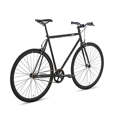 6KU Nebula 1 Fixed Gear Bicycle, Matte Black/Black, 52cm - Thumbnail 4