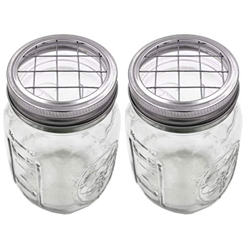 NM 2 Pack Mason Jar Soap Lotion Dispenser Lids & 2 Pack Mason Jar Flower Frog Insert Grid Lids for Regular Mouth Mason,Ball,Canning Jars - Thumbnail 6
