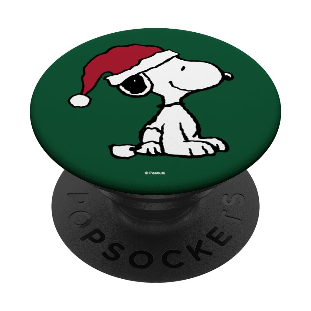 Peanuts Holiday Santa Hat Snoopy PopSockets Adhesive PopGrip
