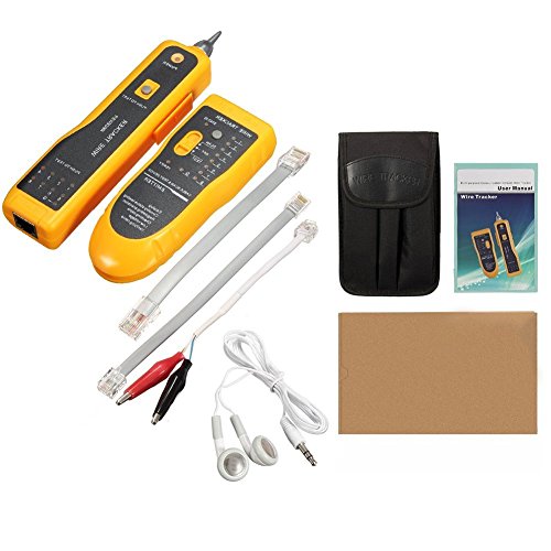 DricDoda Multifunction Wire Tracer, Professional RJ45 RJ11 Handheld Cable Locator Line Finder Cable Tester with Tool Kit for Network Cable Collation, Telephone Line Test, Continuity Checking