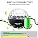 Intsun Bluetooth Portable Rechargeable Speaker with Stage Lights, Disco Ball Light Speaker RGB Color, LED Crystal Ball Auto Rotating with FM Radio,for TF Card, for Party Wedding Birthday Club