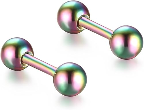 Amazon Rockyu ブランド ジュエリー ボディピアス 彩 カラー ステンレス 軟骨 ピアス メンズ レディース 人気 ボールピアス 4mm ファッション アクセサリー ピアス 通販