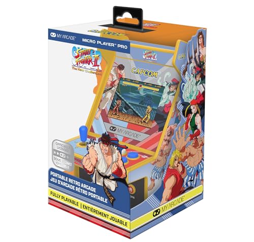 My Arcade Super Street Fighter II Micro Player Pro: Retro Arcades 2 Games in 1, Portable Game, 6.75