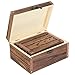 MyGift Set of 2 Rustic Brown Wood Decorative Nesting Storage Boxes, Jewelry and Trinket Wooden Chests with Latch