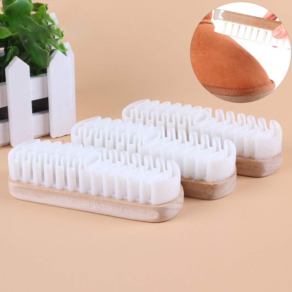 Shoes Brush,CONSTR Household Cleaning ToolsCleaning Scrubber Brush Suede Nubuck Material Shoes Boots Bags Cleaner Tool - Khaki
