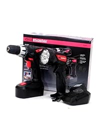 Driver De 18 Voltios Taladro 3 8 inch y con portabrocas sin llave (velocidad variable y Reversible) y Kit de Linterna LED